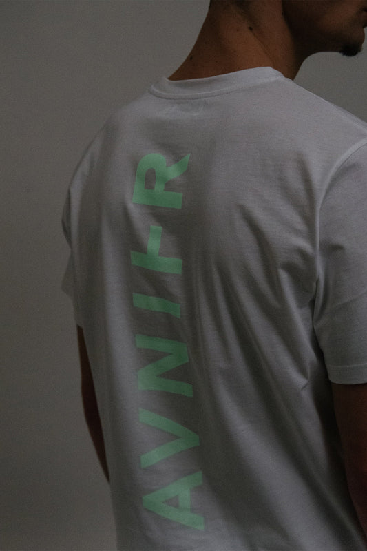 SOURCE VERTICAL PHOSPHORESCENT - T-shirt blanc en coton bio