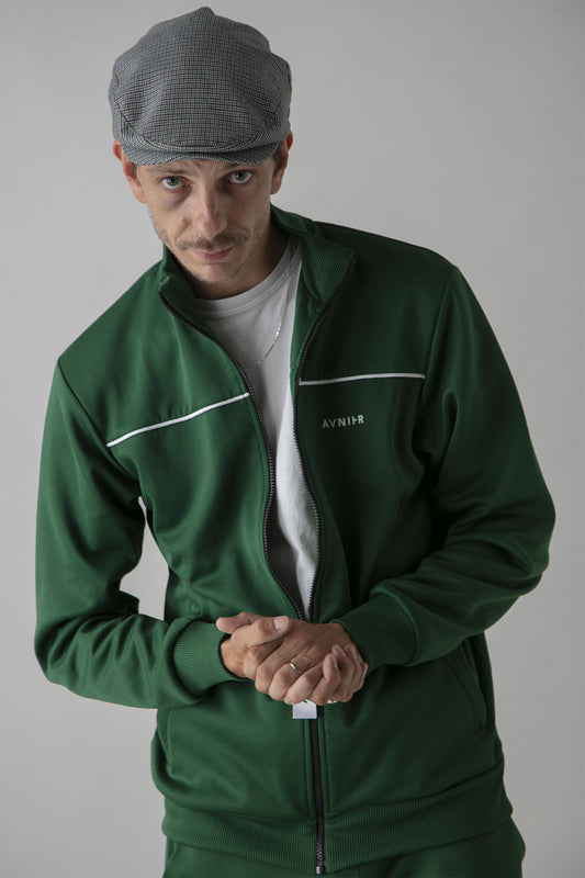 STUDIO - Veste vert sapin en coton bio et polyester recyclé