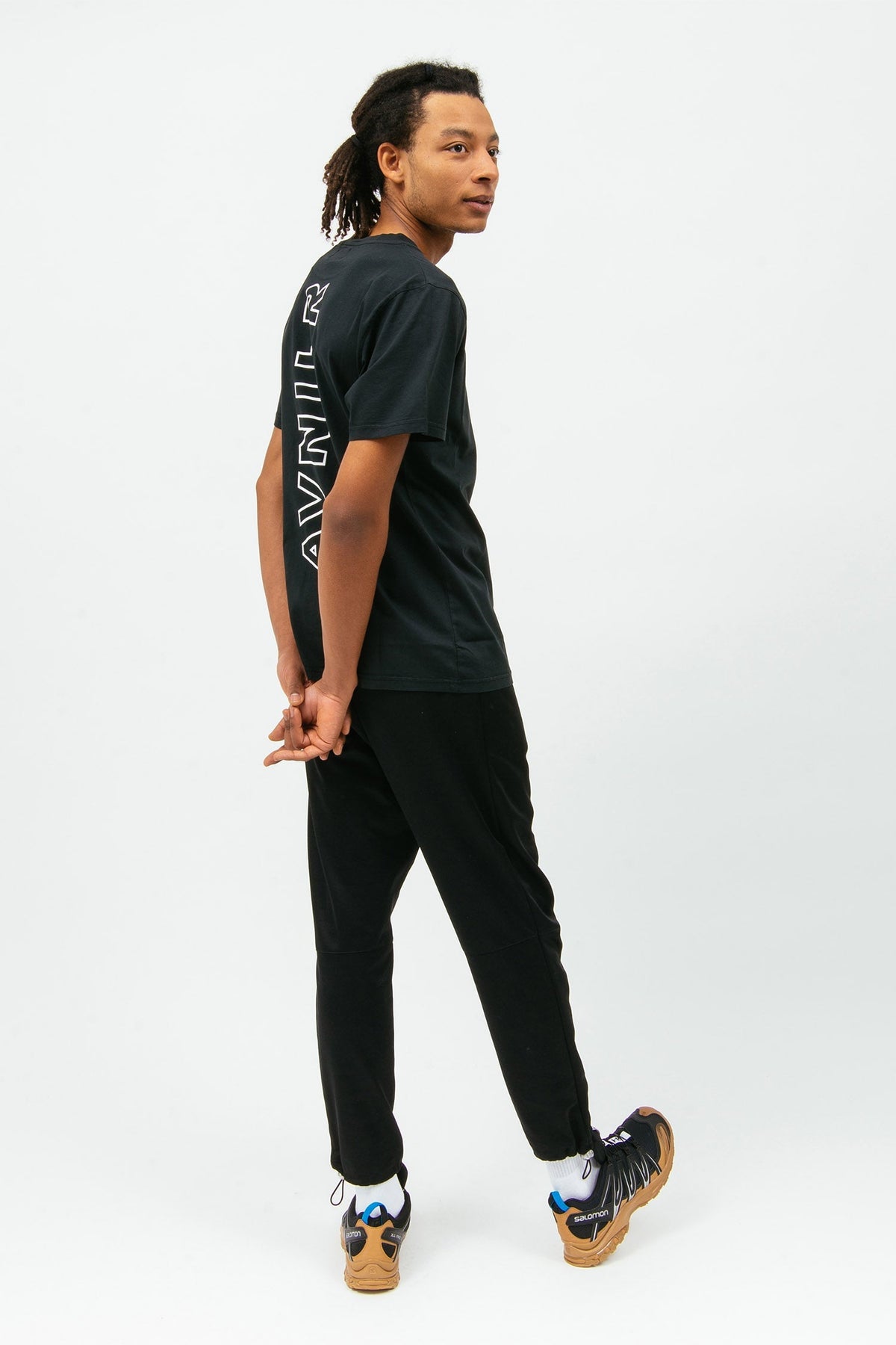 SOURCE VERTICAL  T-shirt noir en coton bio OLD WEBSITE