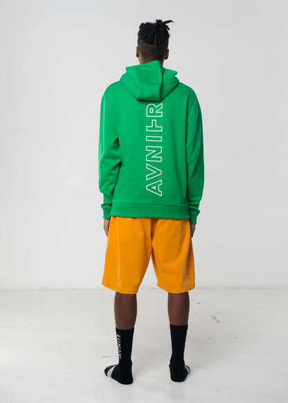 Vertical Back Fern Green Hoodie