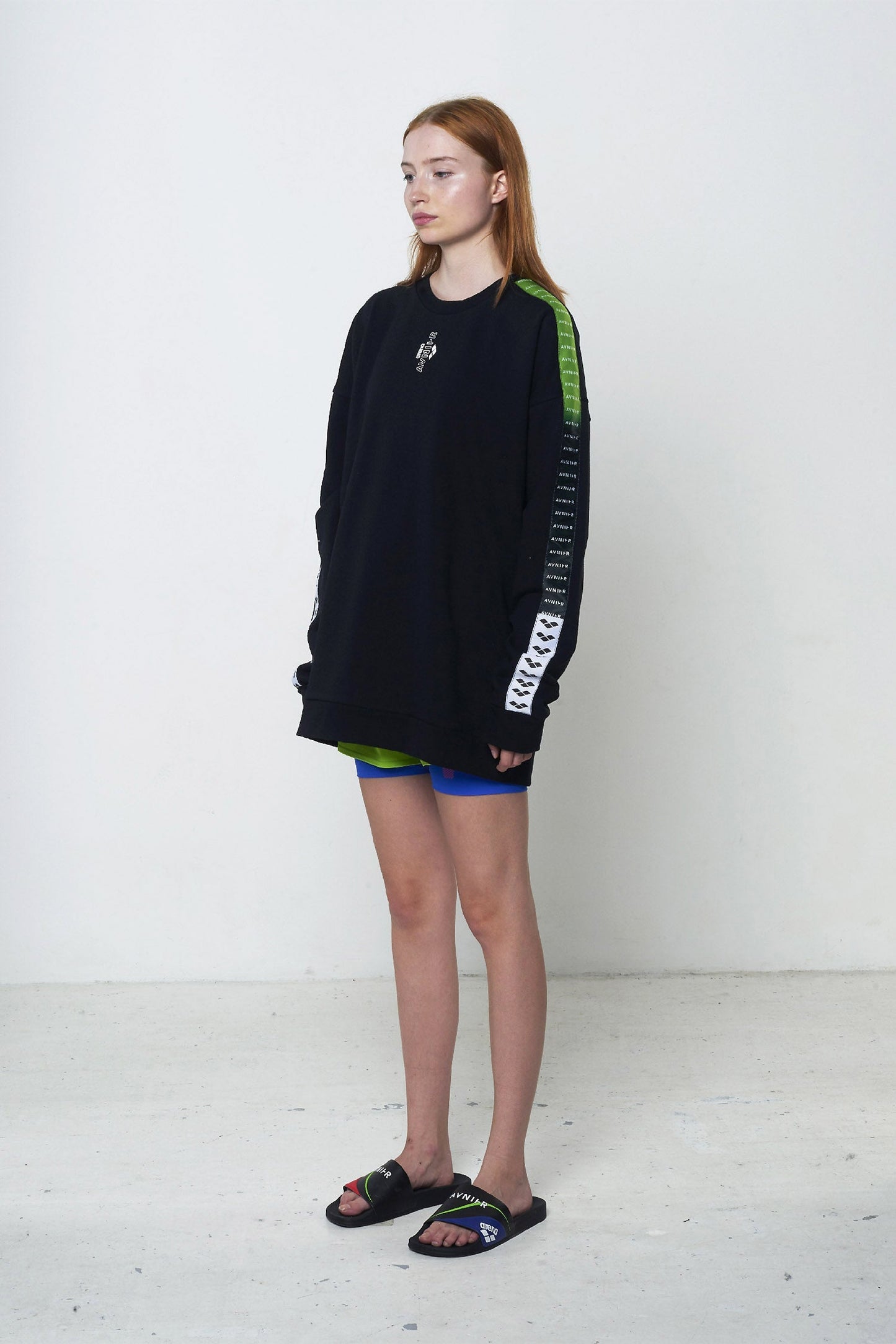 AVNIER x ARENA  Crewneck noir en coton recyclé