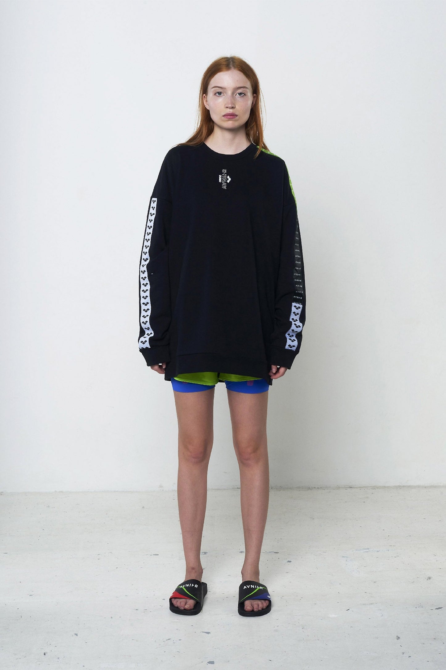 AVNIER x ARENA  Crewneck noir en coton recyclé