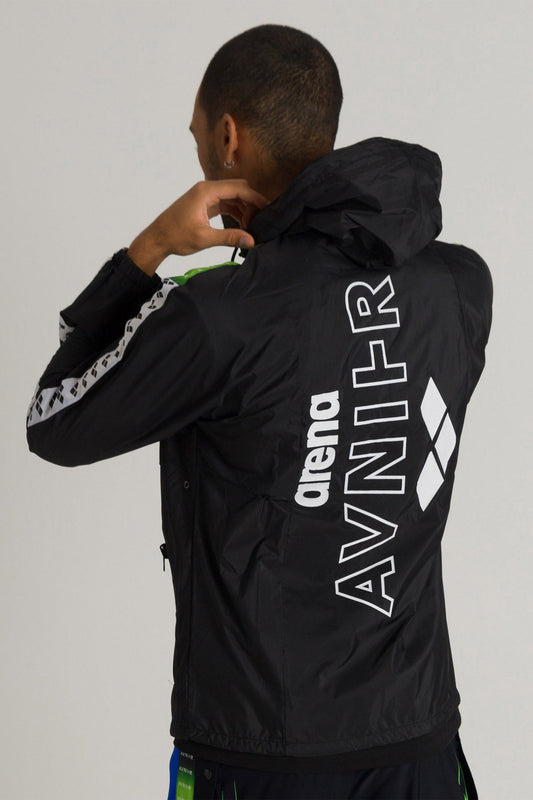 AVNIER x ARENA - Coupe-vent noir en polyamide recyclé