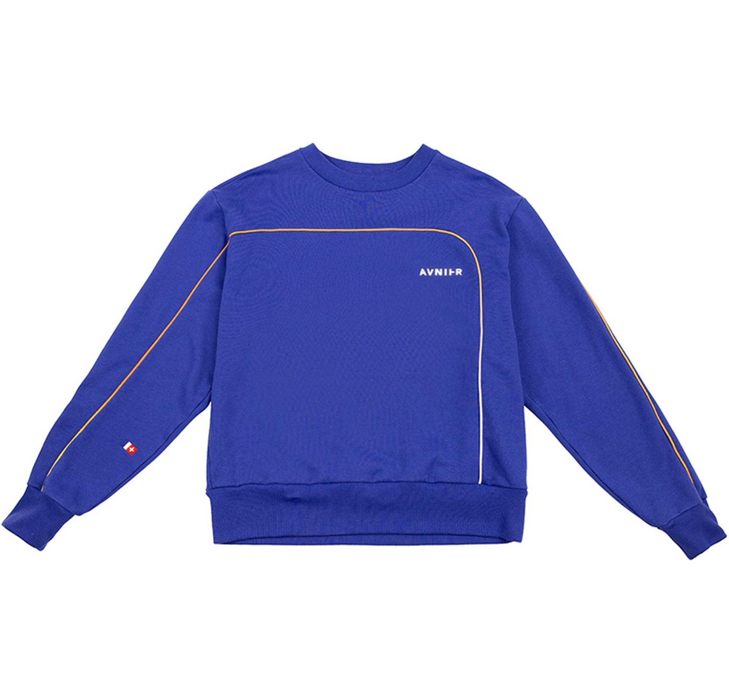 Avnier Blue rainbow line crewneck