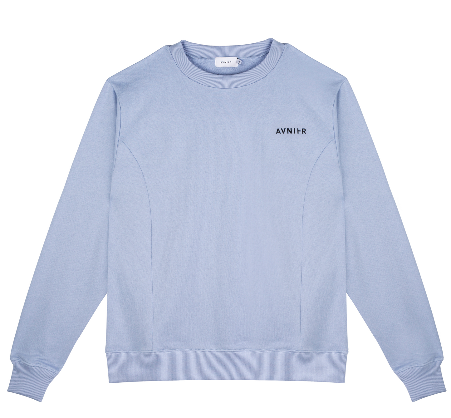 Vertical back blue crewneck