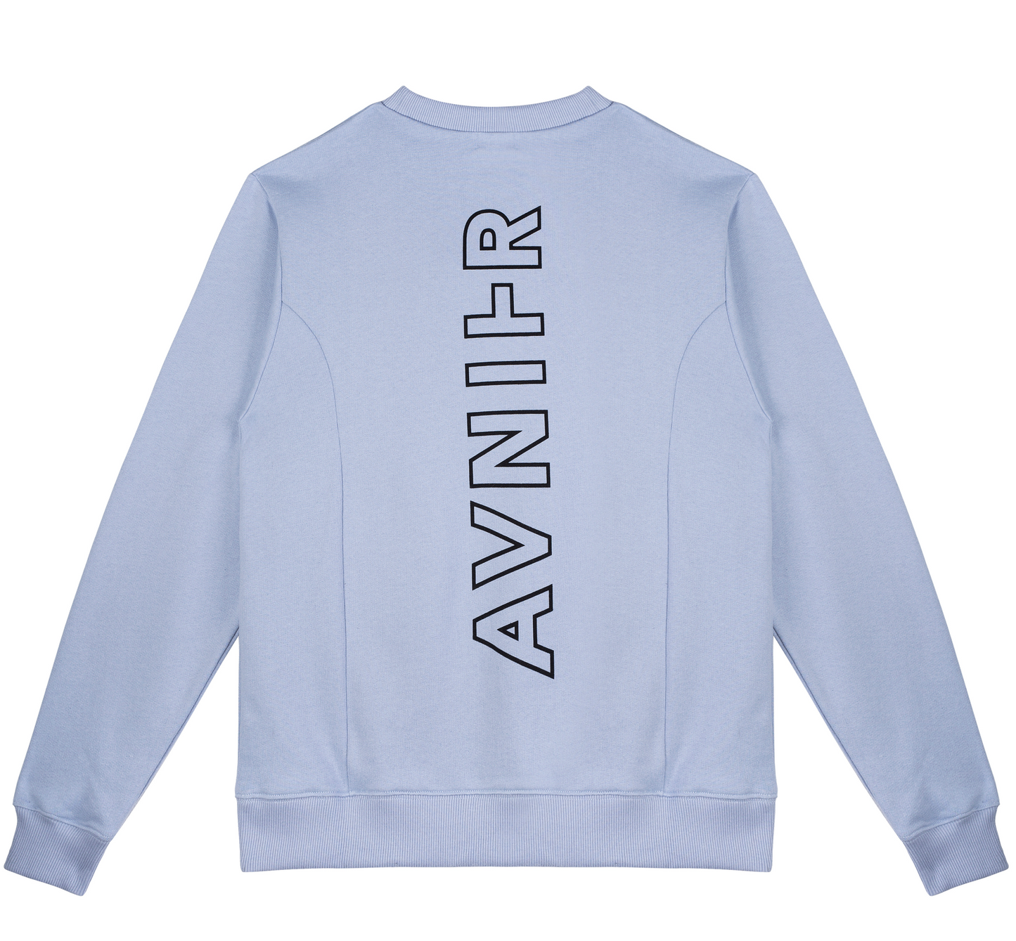 Vertical back blue crewneck