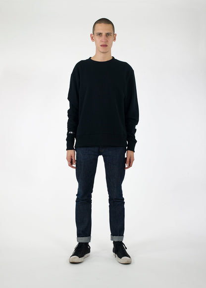 90 black crewneck - front