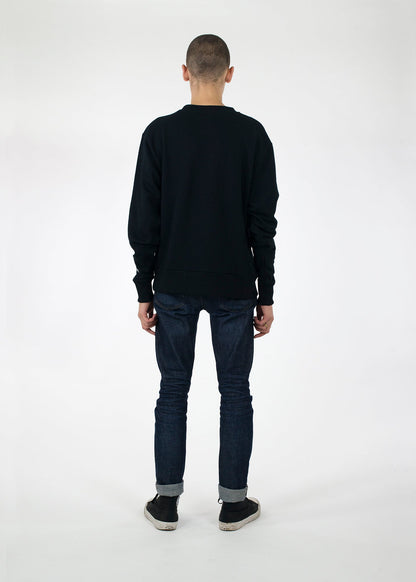 90 black crewneck - back