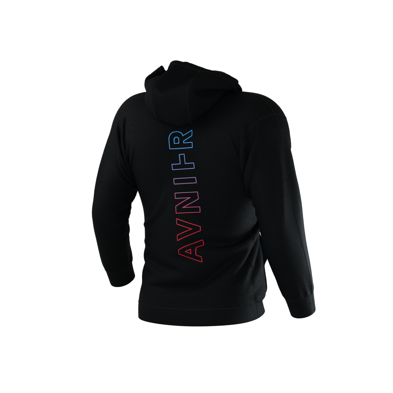 Vertical back rainbow hoodie