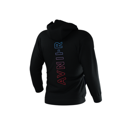 Vertical back rainbow hoodie