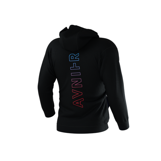 Vertical back rainbow hoodie