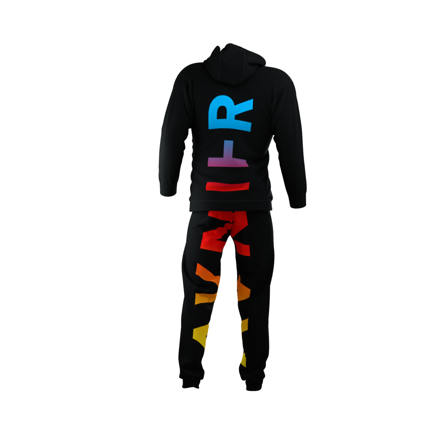 Full vertical rainbow hoodie