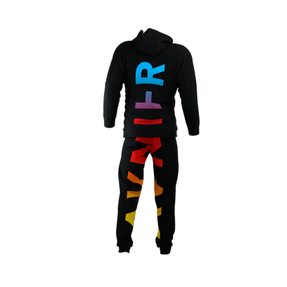 Full vertical rainbow hoodie