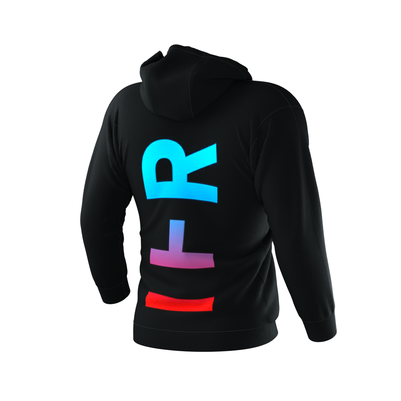 Full vertical rainbow hoodie