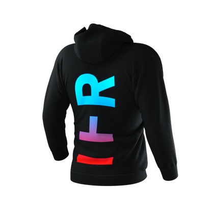 Full vertical rainbow hoodie