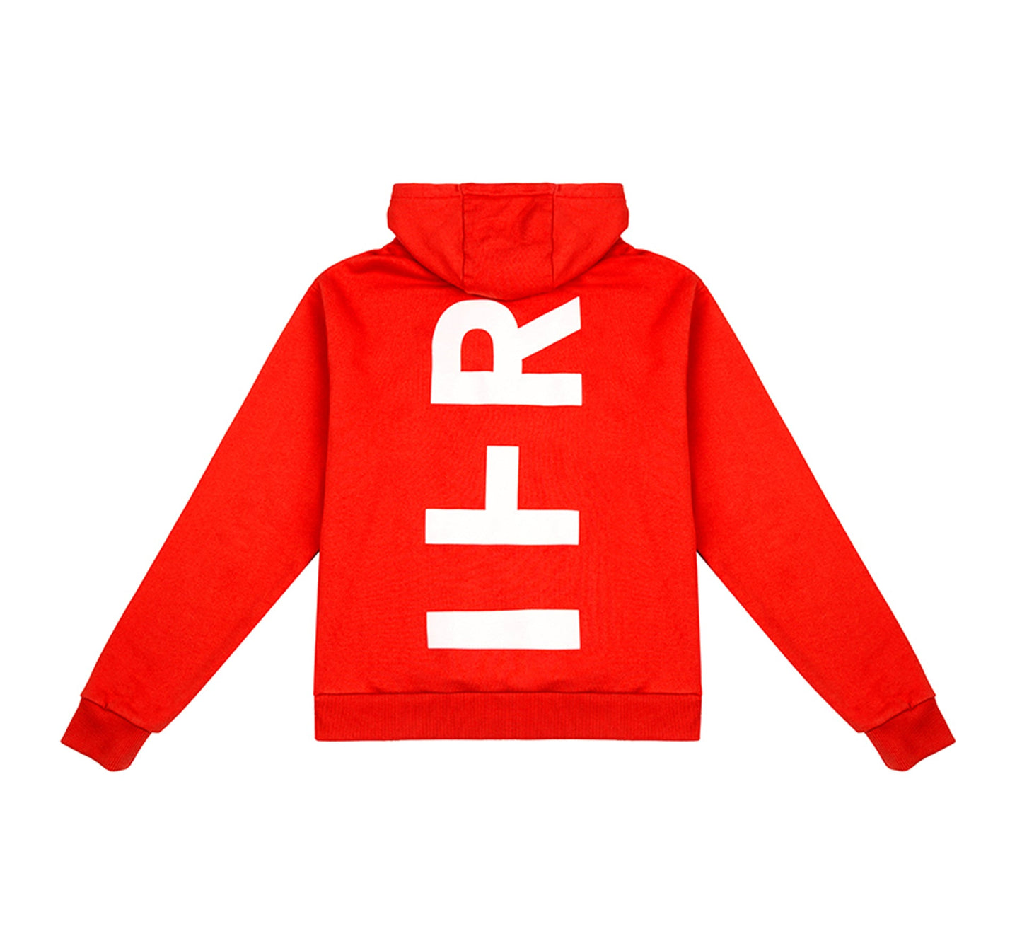 Red full vertical hoodie