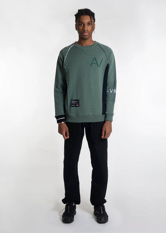 Unstructured Kaki Crewneck