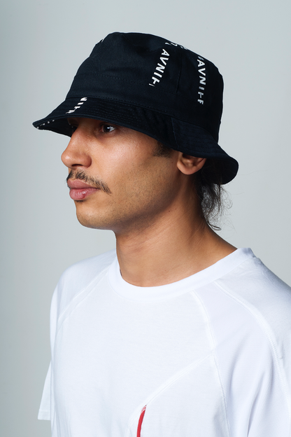 Avnier Bob Black Pattern Bucket Hat