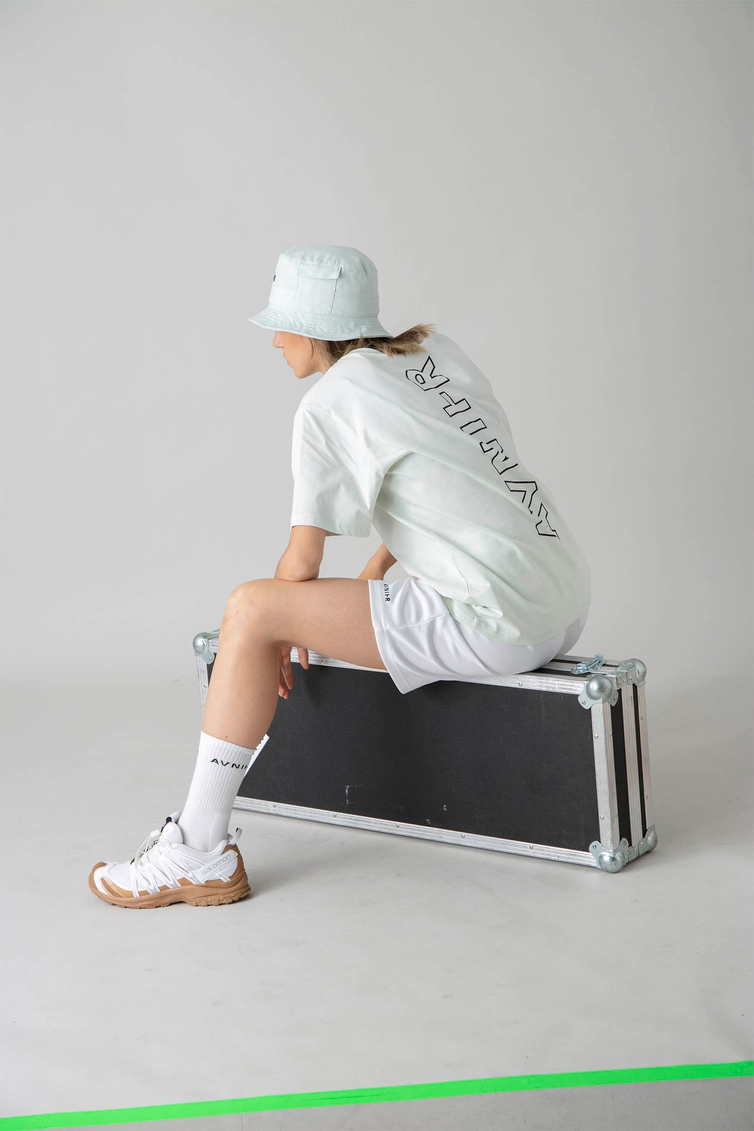 AVNIER - TRAVELLING - Bob vert pastel en coton bio