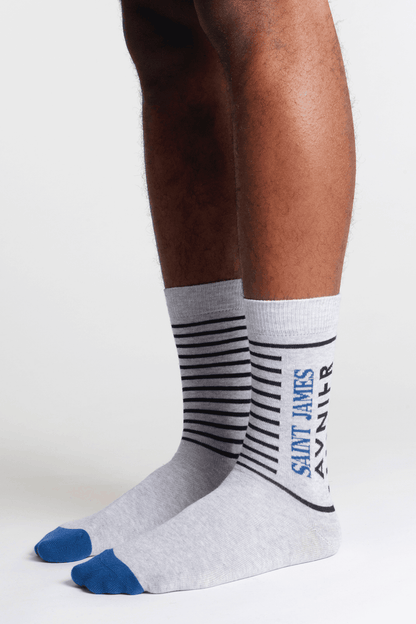 Avnier x Saint James Chaussettes Morges-Saint-Clair Gris