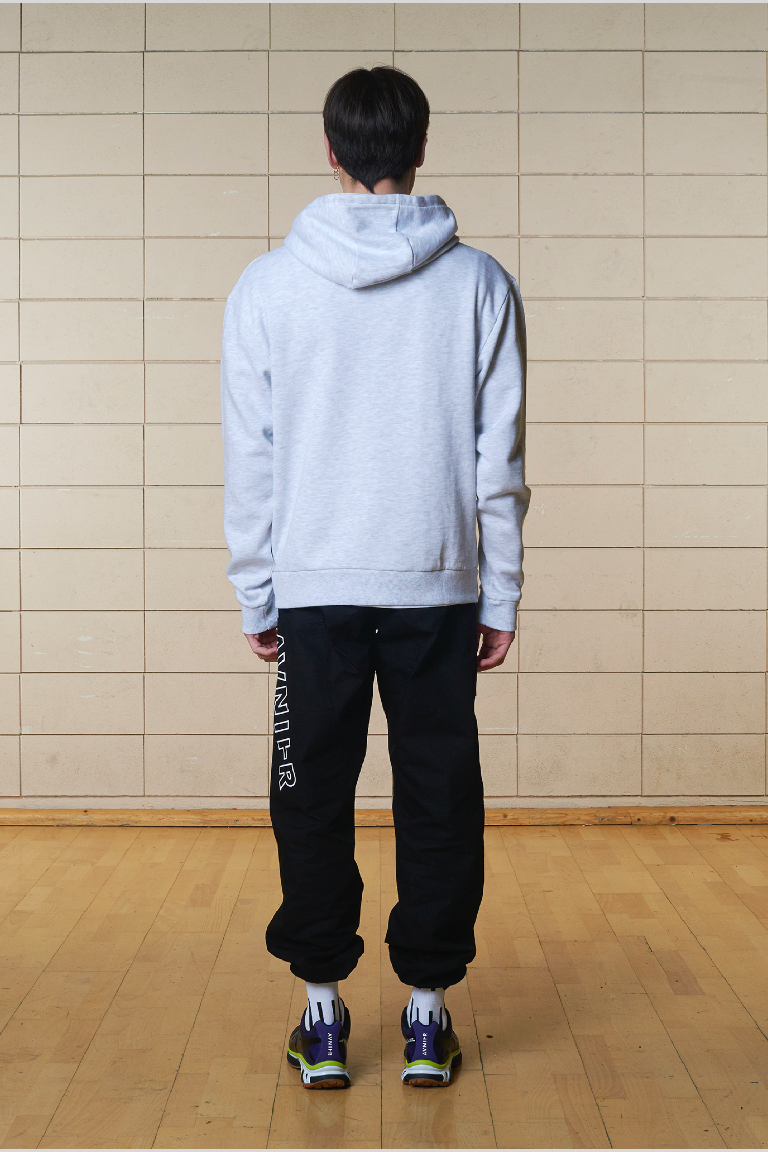 Avnier - Basic Heather Grey Hoodie 100% coton