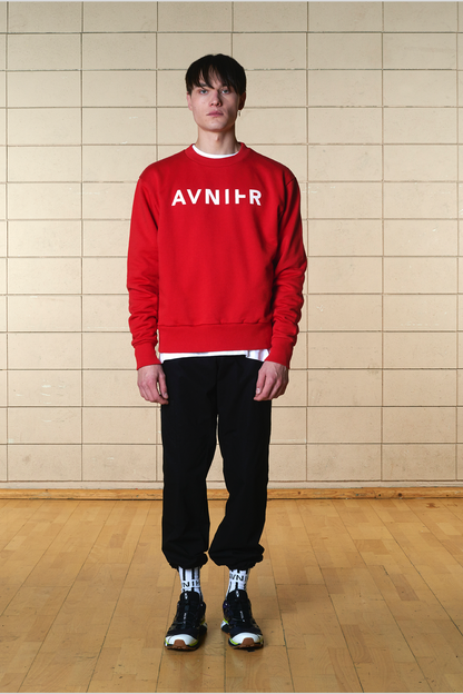 Avnier Basic red crewneck