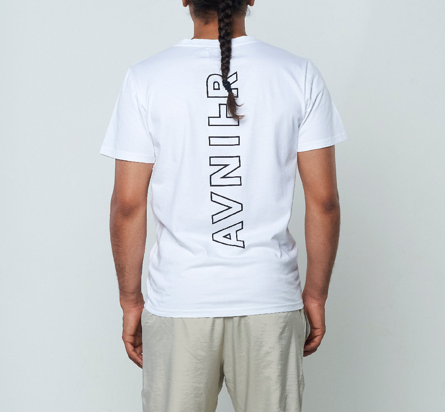 Vertical Back White Tee