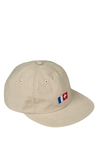 Beige flag cap side