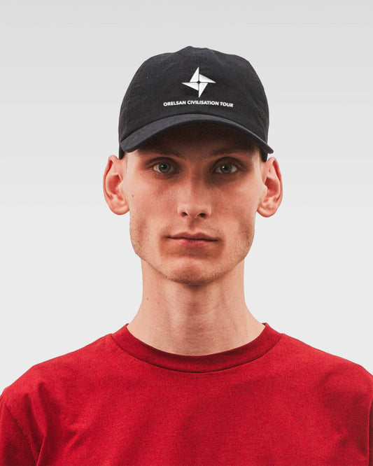 avnier-x-civilisation-crew-casquette-noire-en-coton-bio-avnier-orel-1-silhouette-face - noir