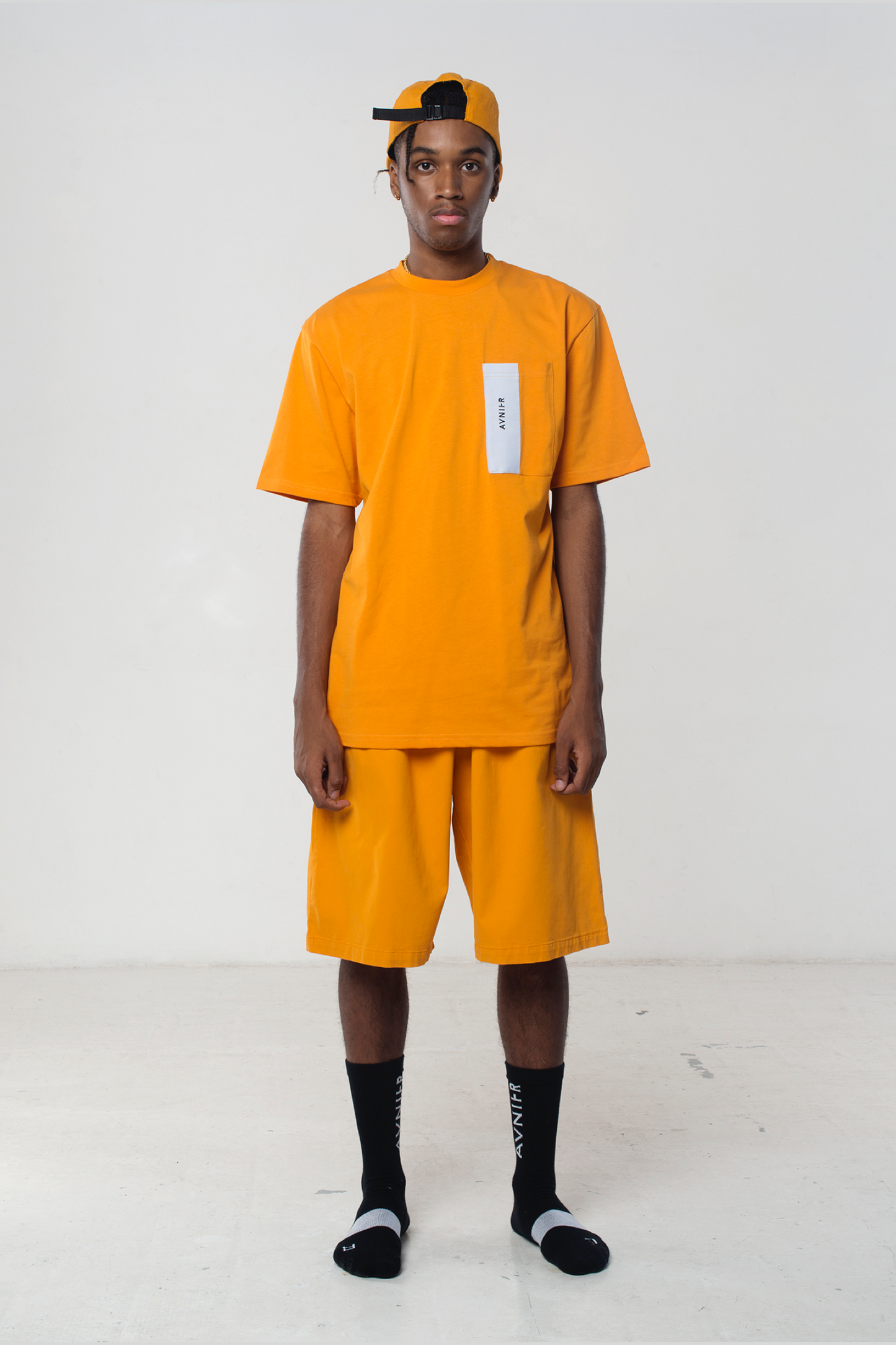 Dark orange Label Tee