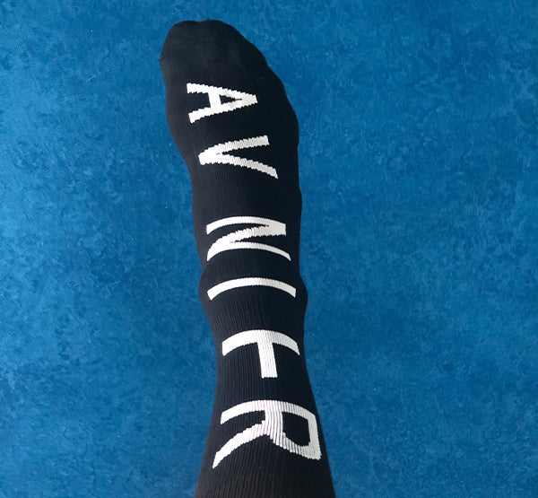 Black full logo socks