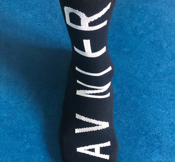 Black full logo socks