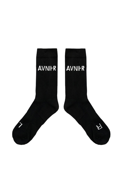 AVNIER - LOOP - Chaussettes de sport noires en coton bio