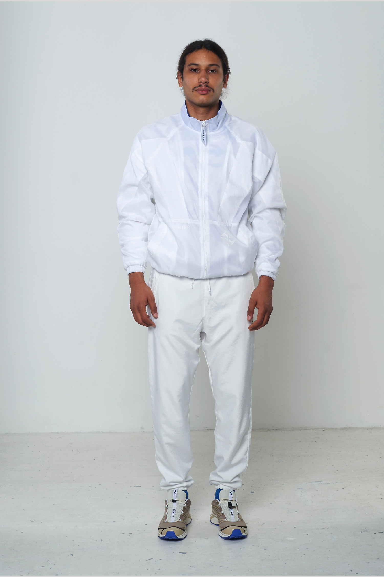 Avnier White Transparent Track Top Jacket