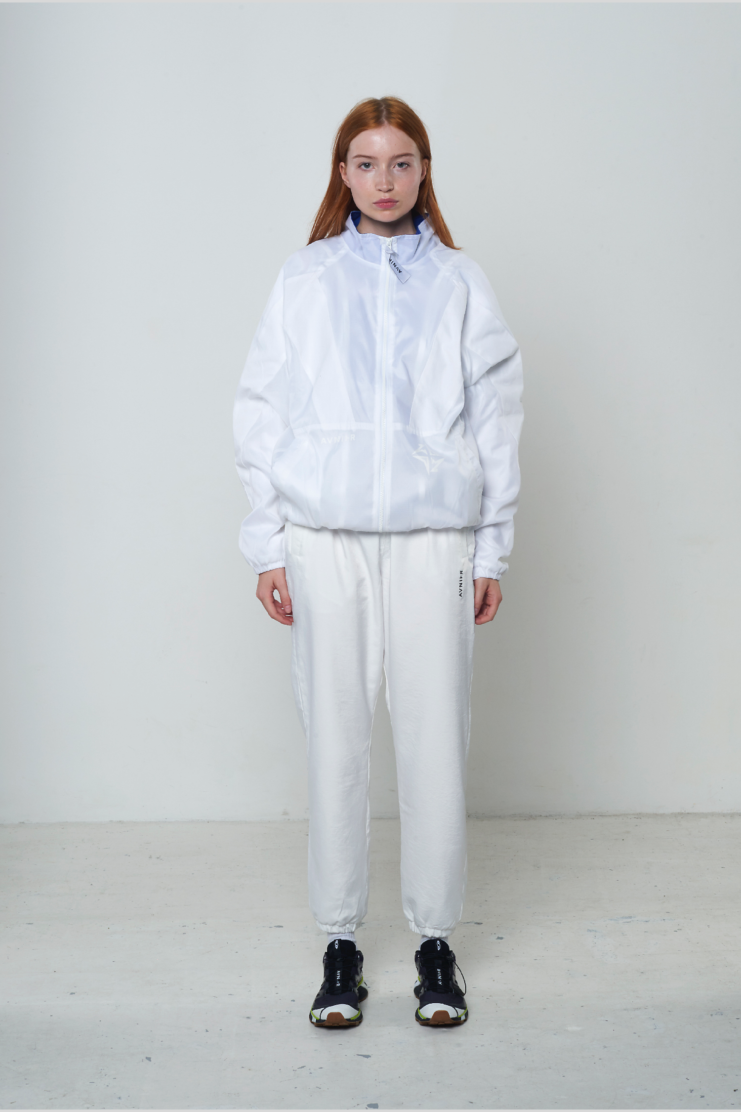 Avnier White Transparent Track Top Jacket